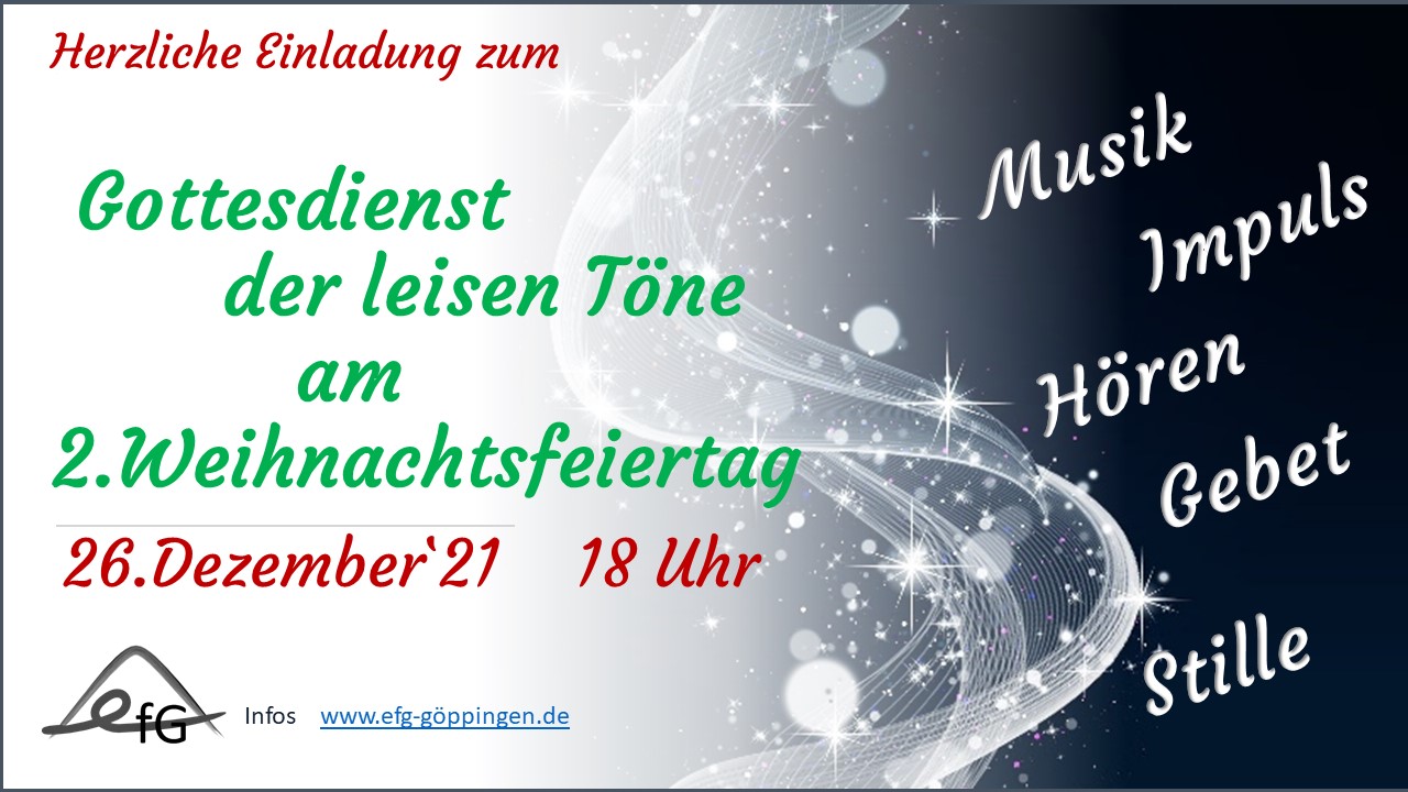 Flyer Weihnachtsfeier der leisen Töne 2021