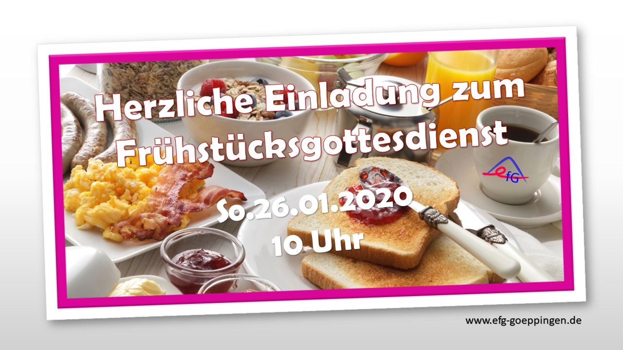 Frühstücksgottesdienst Januar 2020